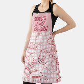 Tablier "Meilleur Chat Maman" Rouge et rose (Insitu)