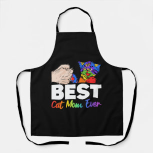 Tablier Meilleur Chat Papa Jamais Colorful Arc-en-ciel fêt