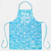 Tablier Meilleur Chef Ever eau ondule texture de l'eau mod (Recto)