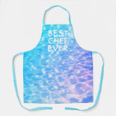 Tablier Meilleur Chef Ever texture d'eau ondulée moderne (Recto)