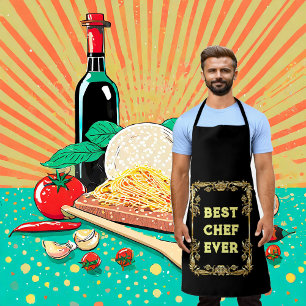 Tablier Meilleur Chef Jamais Fête des pères Moderne Gold C