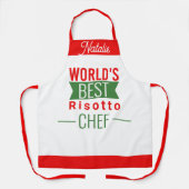 Tablier Meilleur Chef Risotto du monde - Apron personnalis (Recto)
