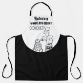 Tablier Meilleur Cuisinier du Monde, avec Son Nom - Don am (Recto)