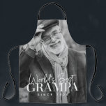 Tablier Meilleur Grampa du monde depuis 20XX Photo moderne<br><div class="desc">Ce design simple et moderne est composé d'une typographie serif et cursive et d'ajouter une photo personnalisée</div>
