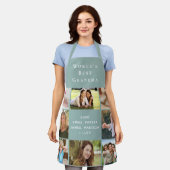 Tablier Meilleur grand-mère Photo Collage Sage Green (Porté)