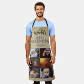 Tablier Meilleur grand-père du monde Rustic Custom 6 Photo (Porté)