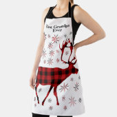Tablier Meilleur grand-père Toujours Noël cerf roux plaids (Insitu)
