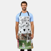 Tablier Meilleur Nana jamais coeur photo collage grille (Porté)