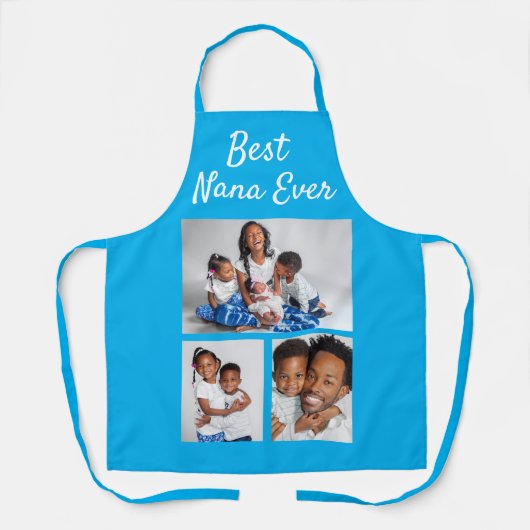 Tablier Meilleur Nana Jamais Custom Photo Collage Modèle A (Recto)