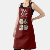 Tablier Meilleur papa 4 Photo Collage Famille Père (Insitu)