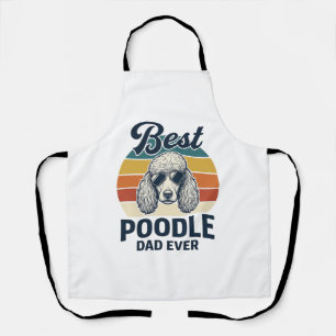 Tablier Meilleur Papa Caniche Vintage T-shirt de chien gra