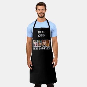 Tablier Meilleur Papa Chef de Cuisine 4 photo blanc noir