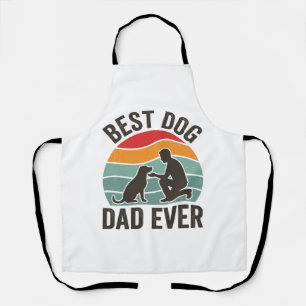 Tablier Meilleur Papa Chien Ever Vintage Sunset Conception