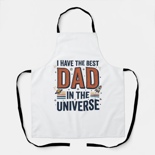 Tablier Meilleur papa de l'univers conception vectorielle (Recto)