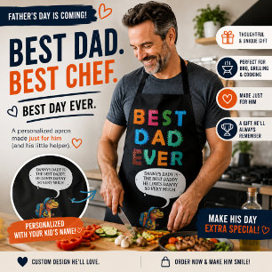 Tablier Meilleur Papa de Tous les Temps Cadeau Personnalis