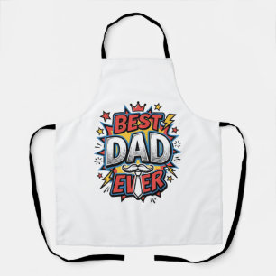 Tablier Meilleur Papa de tous les temps Comic Gravure vint
