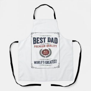 Tablier Meilleur Papa Design de T-Shirt avec Gravure Vinta