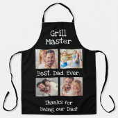 Tablier Meilleur papa Ever 4 Photo Collage Fun Grill Maste (Recto)