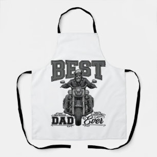 Tablier Meilleur Papa Ever Biker Vintage Gravure T-Shirt_1