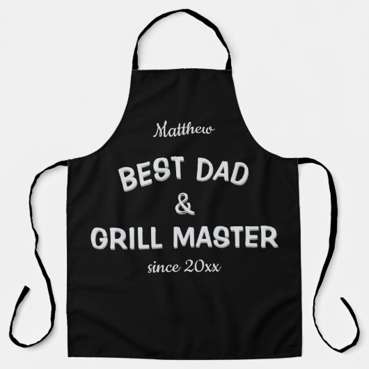 Tablier Meilleur papa & Grill Master (Recto)