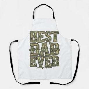 Tablier Meilleur Papa Jamais Camo Design de Gravure Vintag