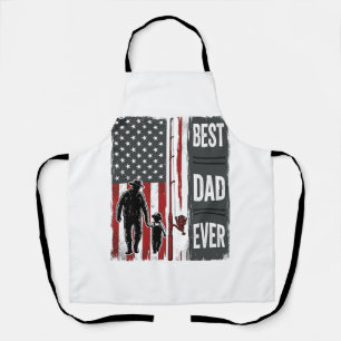 Tablier Meilleur Papa Jamais Drapeau de Pêche Design Vecto
