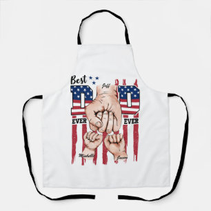 Tablier Meilleur Papa Jamais - Fist Bump USA Drapeau - 2 E