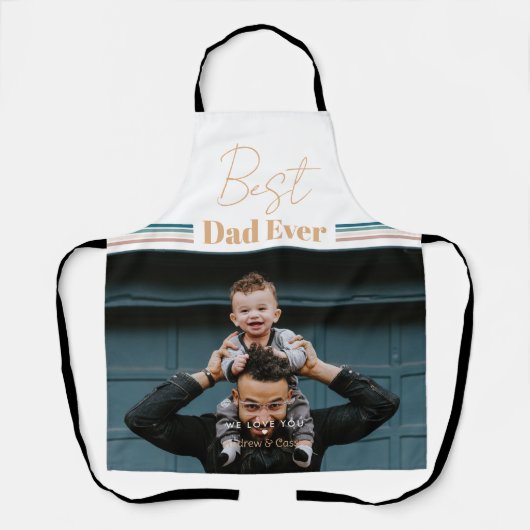 Tablier Meilleur papa jamais Nous t'aimons (Recto)