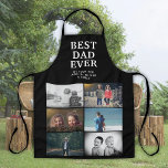 Tablier Meilleur papa jamais personnalisé 6 photo Collage<br><div class="desc">Meilleur Papa Jamais Personnalisé 6 Photo Collage Apron. 6 photos et le meilleur papa jamais dans la typographie blanche moderne sur un arrière - plan noir. Personnalisez le tablier avec vos photos. Un grand cadeau et un doux souvenir pour un père ou un grand-père le jour du Père, anniversaire ou...</div>