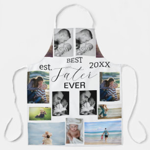 Tablier Meilleur Papa Jamais Photo Collage Apron
