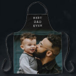 Tablier Meilleur papa Jamais photo complète noir personnal<br><div class="desc">Personnalisé Meilleur papa Jamais photo complète Tablier personnalisé en noir</div>