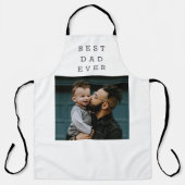 Tablier Meilleur papa Jamais photo complète personnalisée (Recto)
