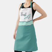 Tablier Meilleur papa Moderne Turquoise Script Fête des Pè (Insitu)