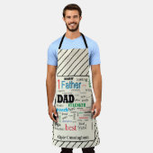 Tablier Meilleur papa Word Cloud Fabrique Epic (Porté)