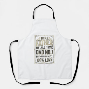 Tablier Meilleur Père Gravure Vintage T-Shirt Typographiqu