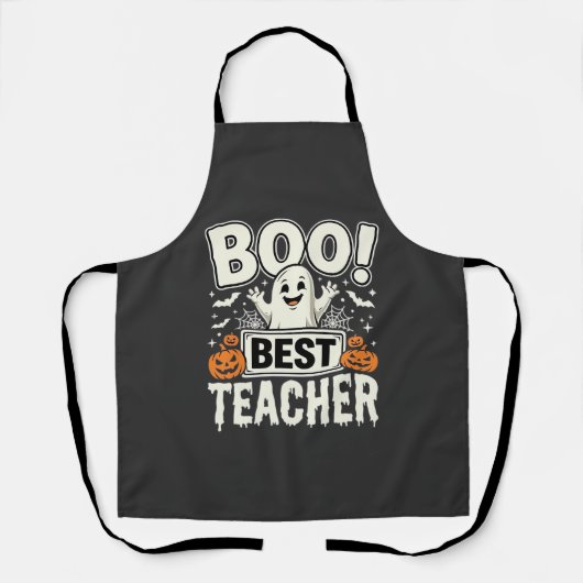 Tablier Meilleur professeur de fantôme de Halloween Design (Recto)