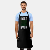 Tablier Meilleur programmeur DAD binaire BBQ (Porté)