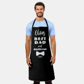 Tablier Meilleure Cravate papa et mari Elegant Noir (Porté)