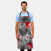 Tablier Meilleure grand-mère jamais Apron Rouge et gris fr (Porté)