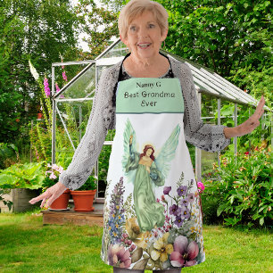 Tablier Meilleure grand-mère jamais Floral Flower Angel