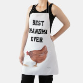 Tablier Meilleure grand-mère jamais poule d'aquarelle (Insitu)