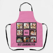 Tablier Meilleure grand-mère personnalisée Ever 8 Collage  (Recto)
