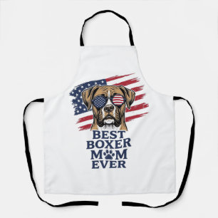 Tablier Meilleure Maman Boxer Patriote de Tous les Temps D