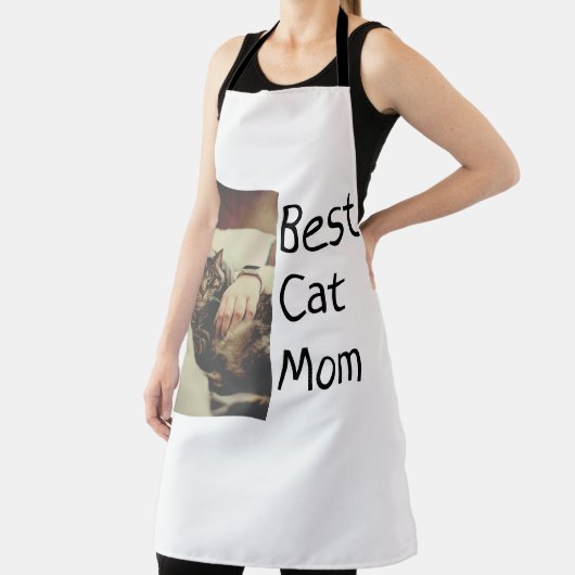 Tablier Meilleure maman chat papa ajouter chat photo nom c (Insitu)