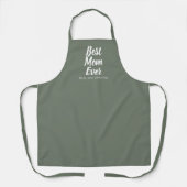Tablier Meilleure maman Ever sapin épinette verte script p (Recto)
