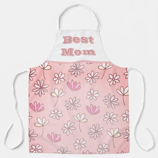Tablier Meilleure maman Fleurs mignonnes (Recto)