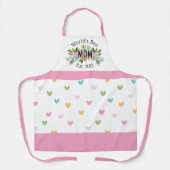 Tablier Meilleure maman Floral Coeurs Fête des Mères (Recto)