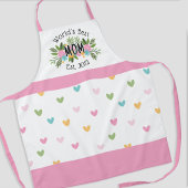Tablier Meilleure maman Floral Coeurs Fête des Mères