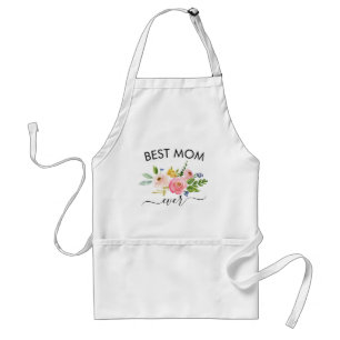 Tablier Meilleure maman Gift Fête des mères Mère Floral