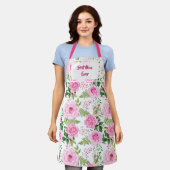 Tablier Meilleure maman jamais belle rose Aquarelle Roses (Porté)